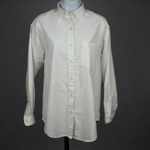 Womens Casey & Max Long Sleeve Button up White Shirt